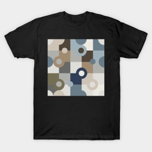 Woodland Circles Retro Vintage Abstract Pattern T-Shirt